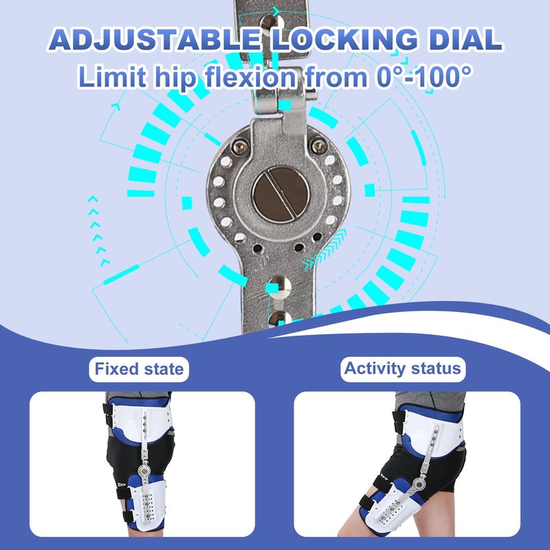 JorWystia Hip Abduction Brace, Post Op Joint Protection Stabilizer, Universal Size, Medical Support for Hip Replacements, Sciatica Pain Relief