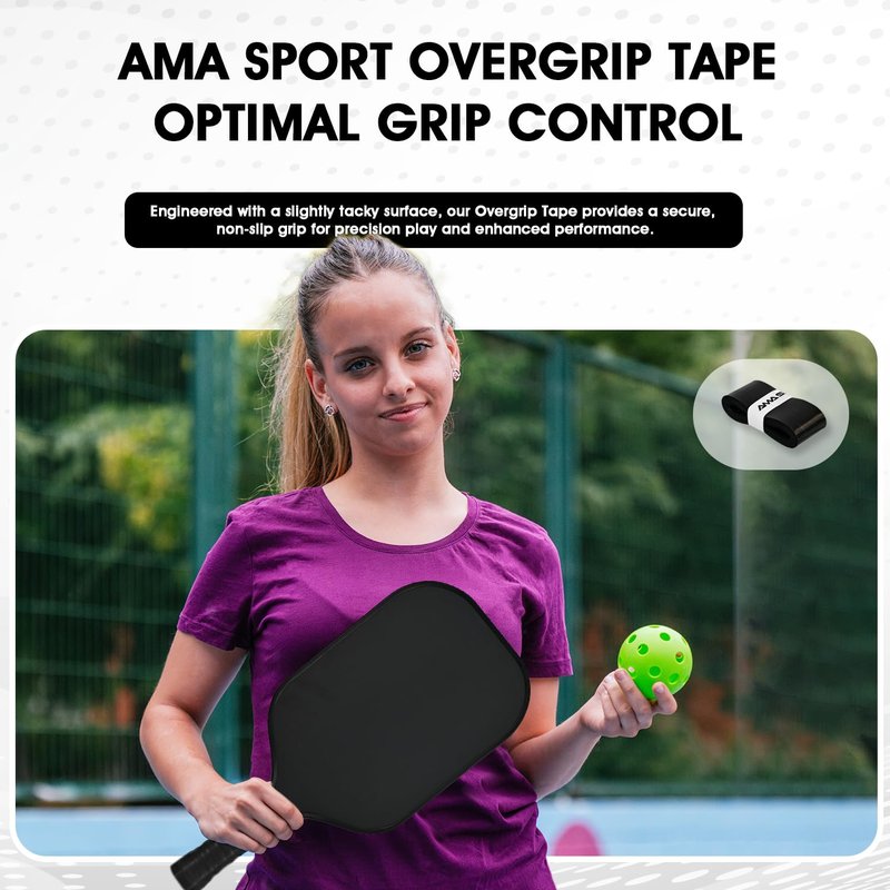 PICKLETECH Pickleball Overgrip Tape - 6/12 Packs Extra Tacky Pickleball Grip, Moisture-Wicking High Sweat Absorption, Anti-Slip Soft Touch Durable Pickleball Paddle Overgrip for Enhanced Control