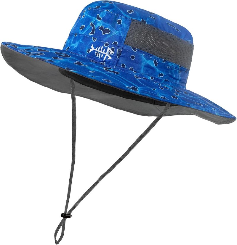 BASSDASH UPF 50+ Sun Fishing Hat - Water Resistant with Detachable Neck Flap for Ultimate Protection