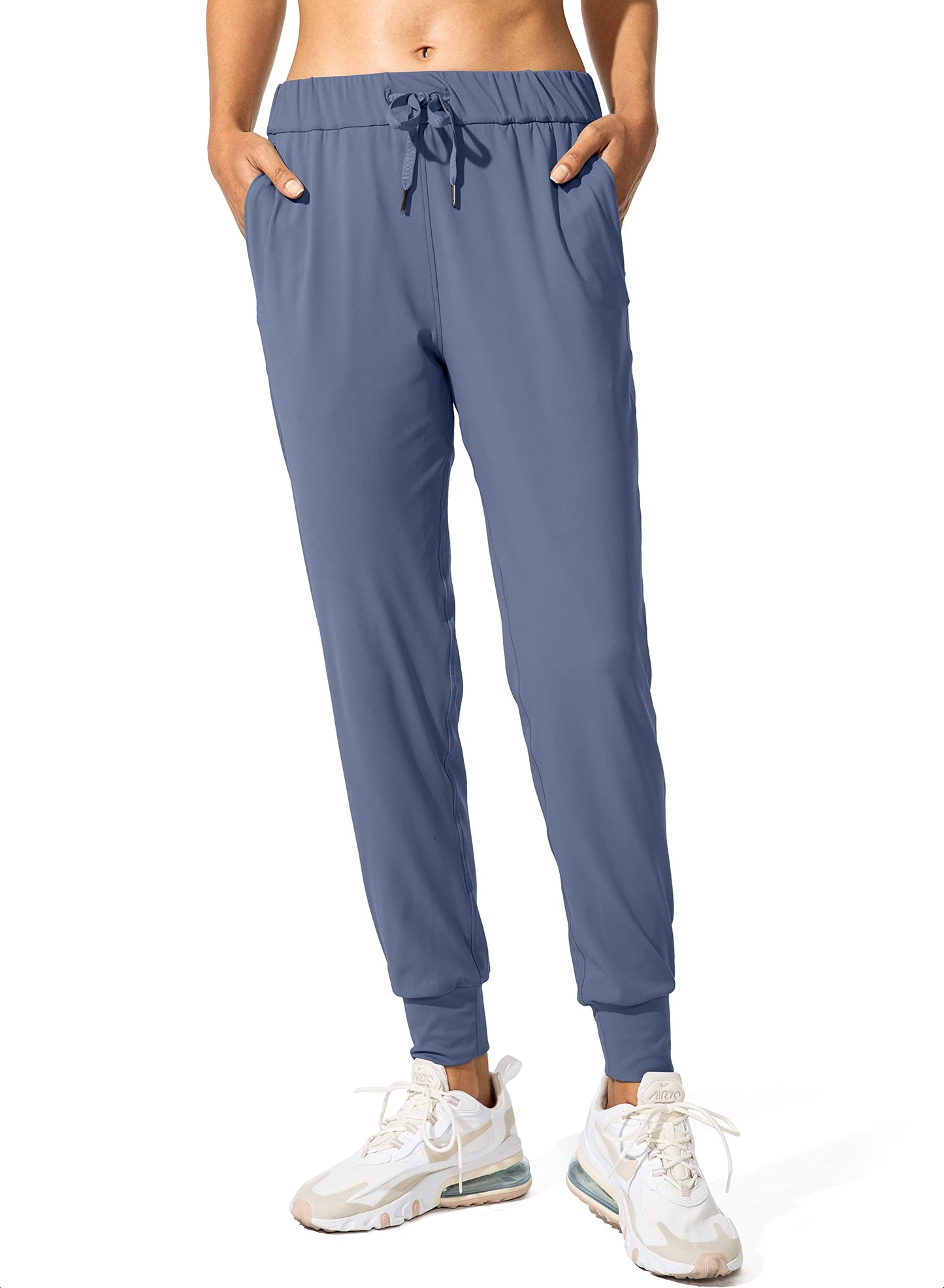 SANTINY Women's Joggers Pants Pockets Drawstring Running Sweatpants for Women Lounge Workout Jogging(Slate Blue_XS)