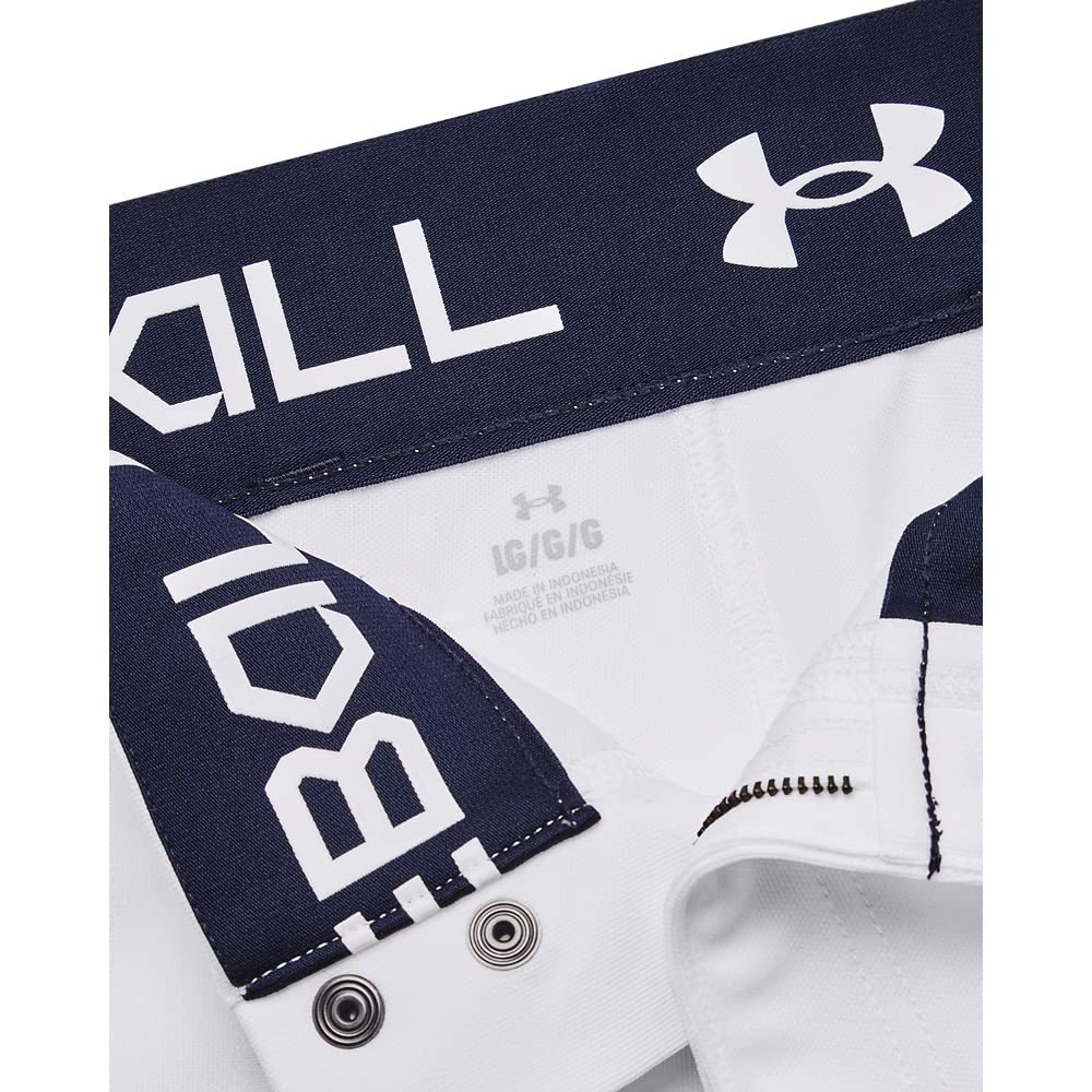 Under Armour Men's Utility Baseball Straight Leg Pant Pipe 22, (102) White/Midnight Navy/Midnight Navy, 3X-Large