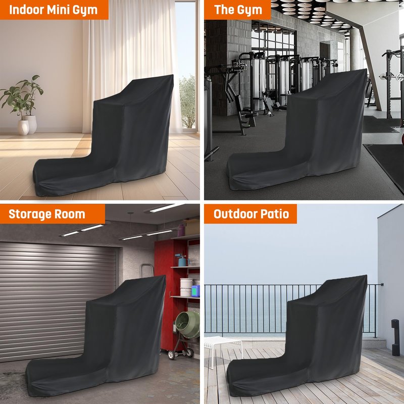 Iptienda Folding Treadmill Cover With Zipper - Dustproof and Waterproof for Exercise Sports Running Machine Equipment Indoor or Outdoor Use, Black - 81 W x 37" D x 67" H