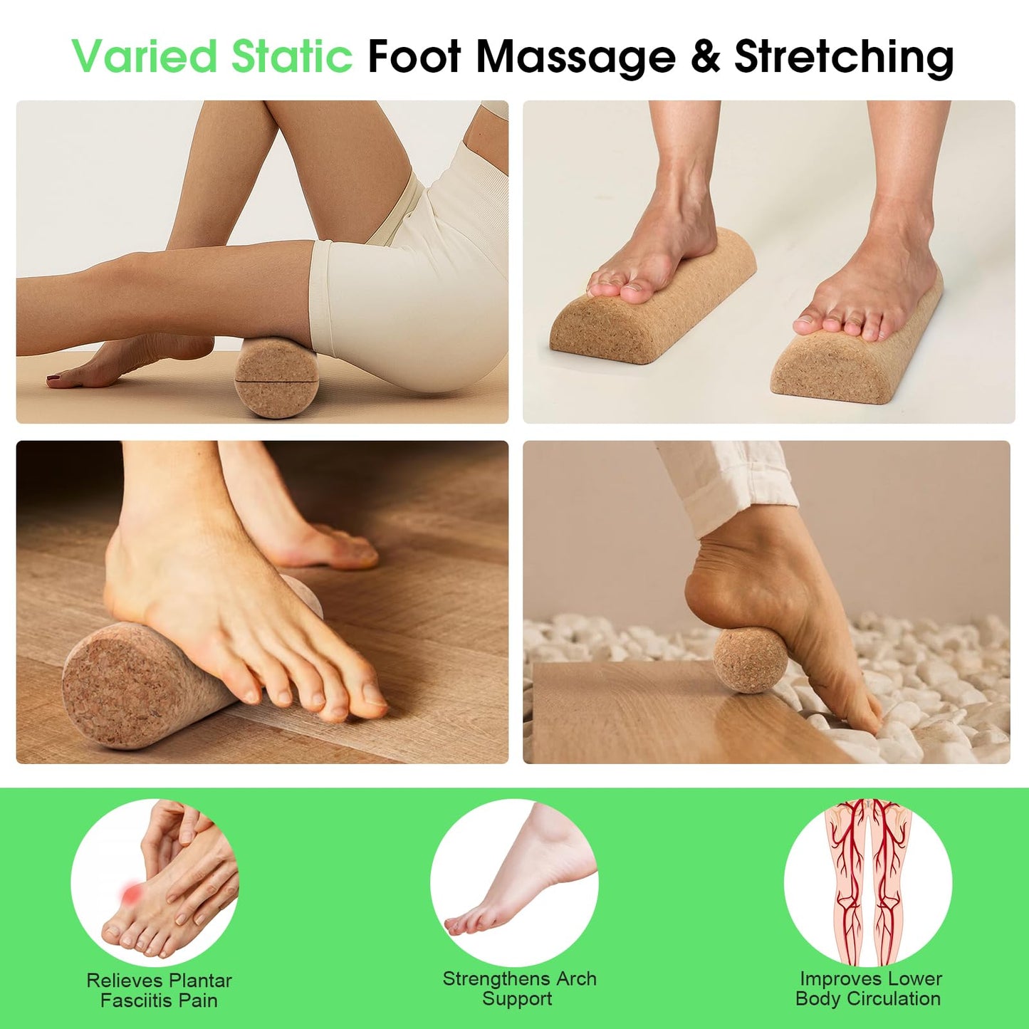 Axiqunel Balance Board, Premium Cork Balancing Board, Foot Strengthener for Enhanced Foot Function, Ankle Stability Trainer for Balance Stability, Improve Mobility & Prevent Falls