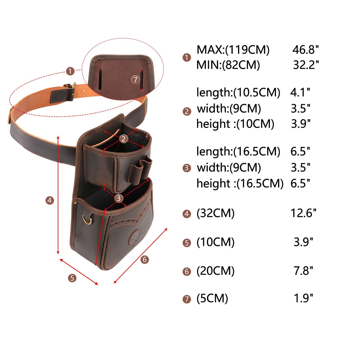 TOURBON Leather Shotgun Shell Holder Ammo Pouch with 1 Box Bullet Carrier
