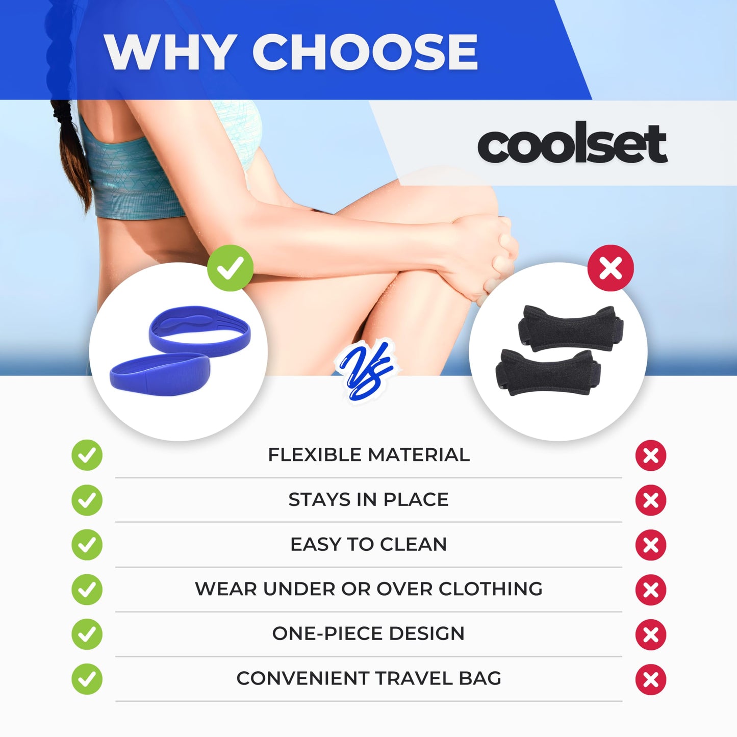COOLSET Patella Band Knee Strap - 2 Pack Patellar Tendon Support Strap for Knee Pain Relief - Non-Slip Knee Brace for Jumper’s Knee, Tendonitis, Basketball, Running - Men, Women, Youth w/ Travel Bag (Gray)