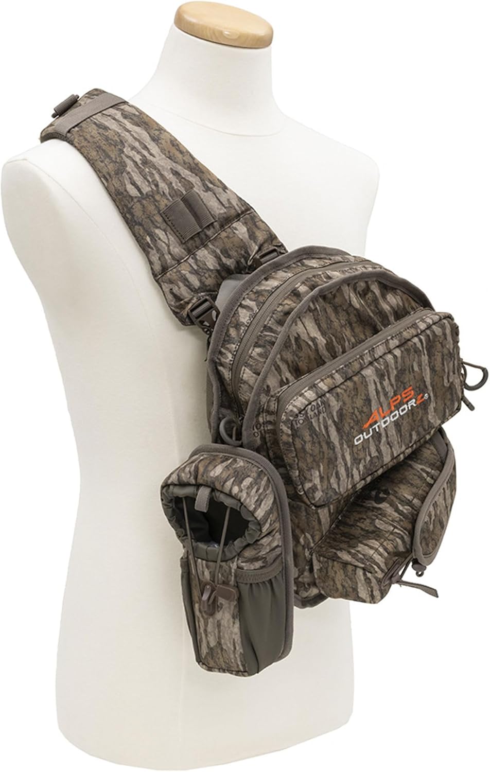ALPS OutdoorZ Ambush Crossbody Sling Bag - Lightweight Hunting Pack with Ambidextrous Strap | Mossy Oak Bottomland