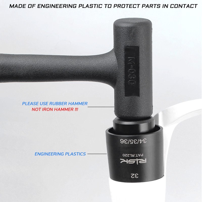 KIEVODE 4 in 1 Dust Seal Installation Tool for Bike Suspension Forks - Bicycle Fork Dust Seal Driver Wiper Installation Tool Guide for 32mm 34mm 35mm 36mm Fox Rockshox and More
