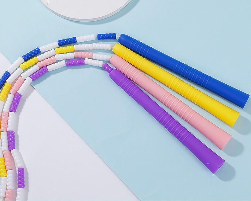 Jump Rope - 2 Pack 3.28 Feet Blue & Purple Skipping Ropes with Plastic Handles