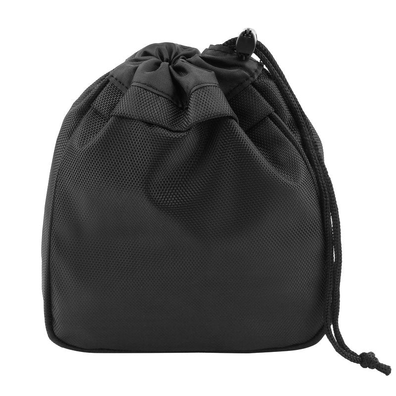 Golf Valuables Pouch,Golf Tee Pouch with Drawstrings,Nylon Golf Accessory Bag for Men & Women(Black)