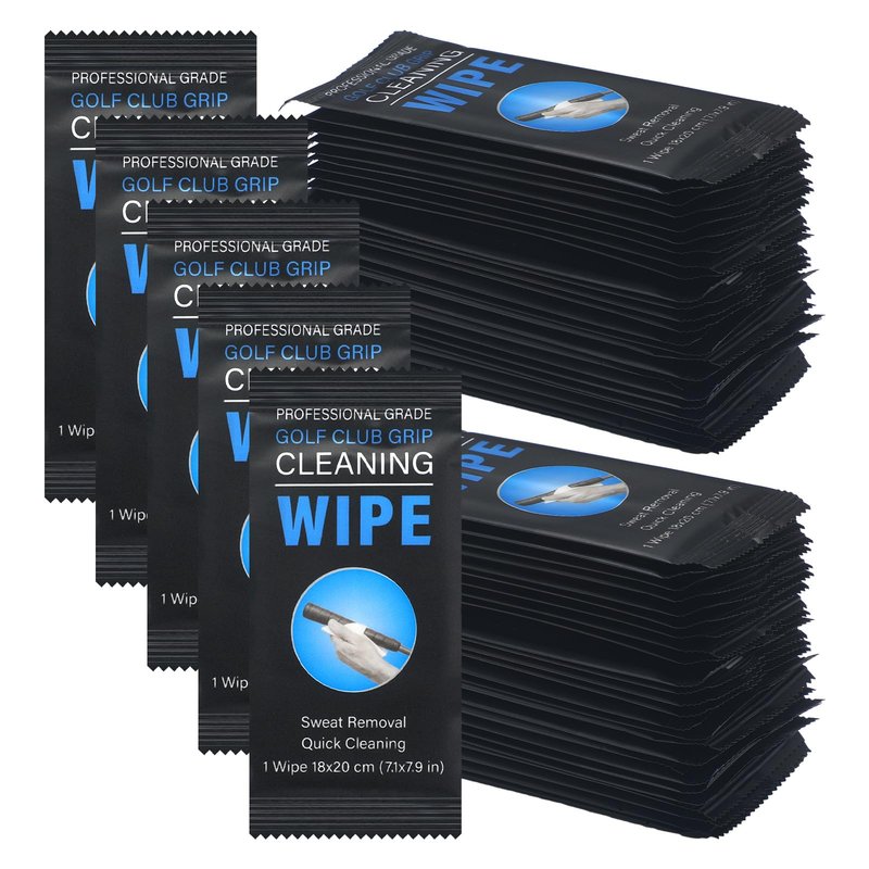 Hahafelt 50 Pack Golf Grip Wipes, Golf Club Cleaner Grip Accessories Removes Grime, Dirt, and Sweat, Restore Tackiness of Club Grips