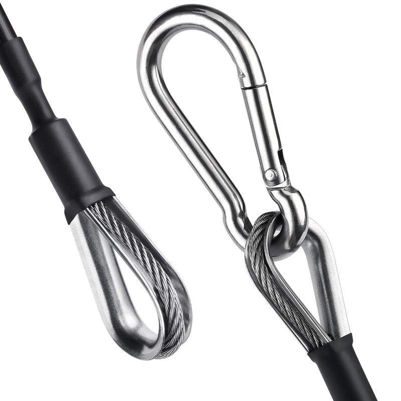 TOBWOLF 2PCS 20" Gym Extension Cable, Fitness Extension Rope Attachment for Home & Gym Accessories, Replacement Gym Cables Machine Extension for LAT/Tricep Pull Down & Leg Extensions Machine