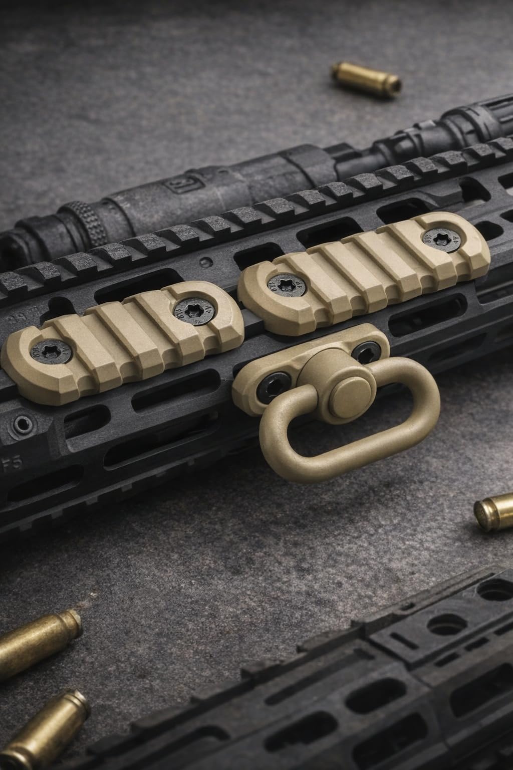 5 Slots Rail Section for M Lok Five Slots Picatinny Rail Set of 2 Pieces