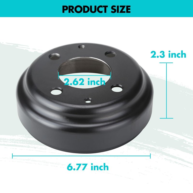 10L0L Golf Cart Brake Drums for Yamaha G1 G2 G8 G9 G11 G14 G16 G19 G22 & G29 1978-Up, Brake Hubs for Club Car DS 1981-1994, Club Car Tempo 2018-Up,OEM# JU0-G6521-00-00,J55-G6521-00, 1011137 (2 Packs)