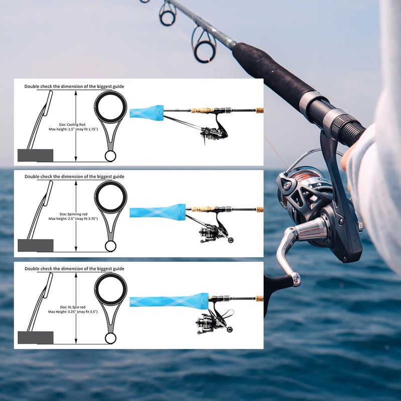 Fishing Rod Sleeve - Durable Rod Socks for Fishing Poles | Lanyard Included for Fly & Casting Rods