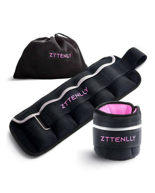 ZTTENLLY 5/10/15/18/20lbs Pair Adjustable Ankle Weights with Carry Bag Sets for Women Men Kids To Running, Walking, Fitness Training, Yoga,