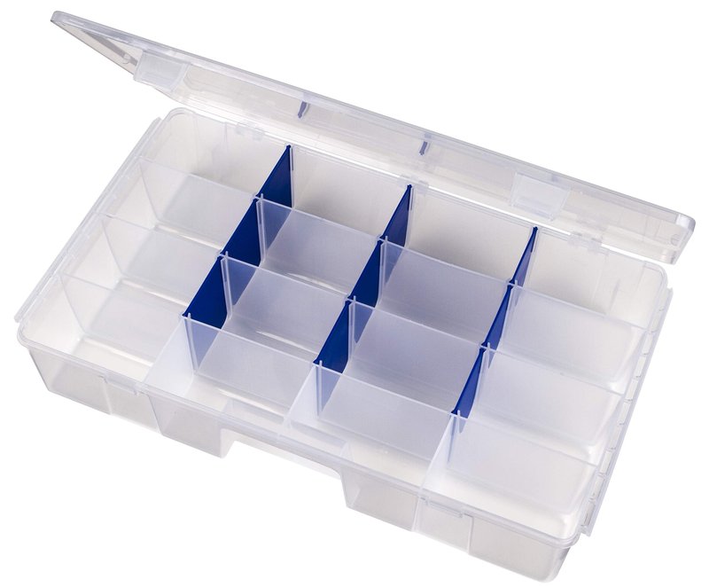 Flambeau Outdoors 7004R Tuff Tainer, Fishing Tackle Tray Box, Includes [9] Zerust Dividers, 16 Compartments - 16.5" x 9.75" x 3.25"