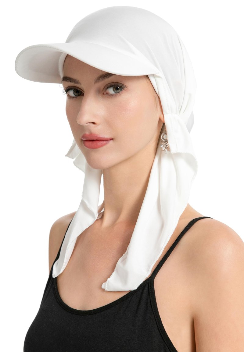 ZLYC Chemo Headwear for Women with Brim Pre-Tied Lightweight Skull Beanie