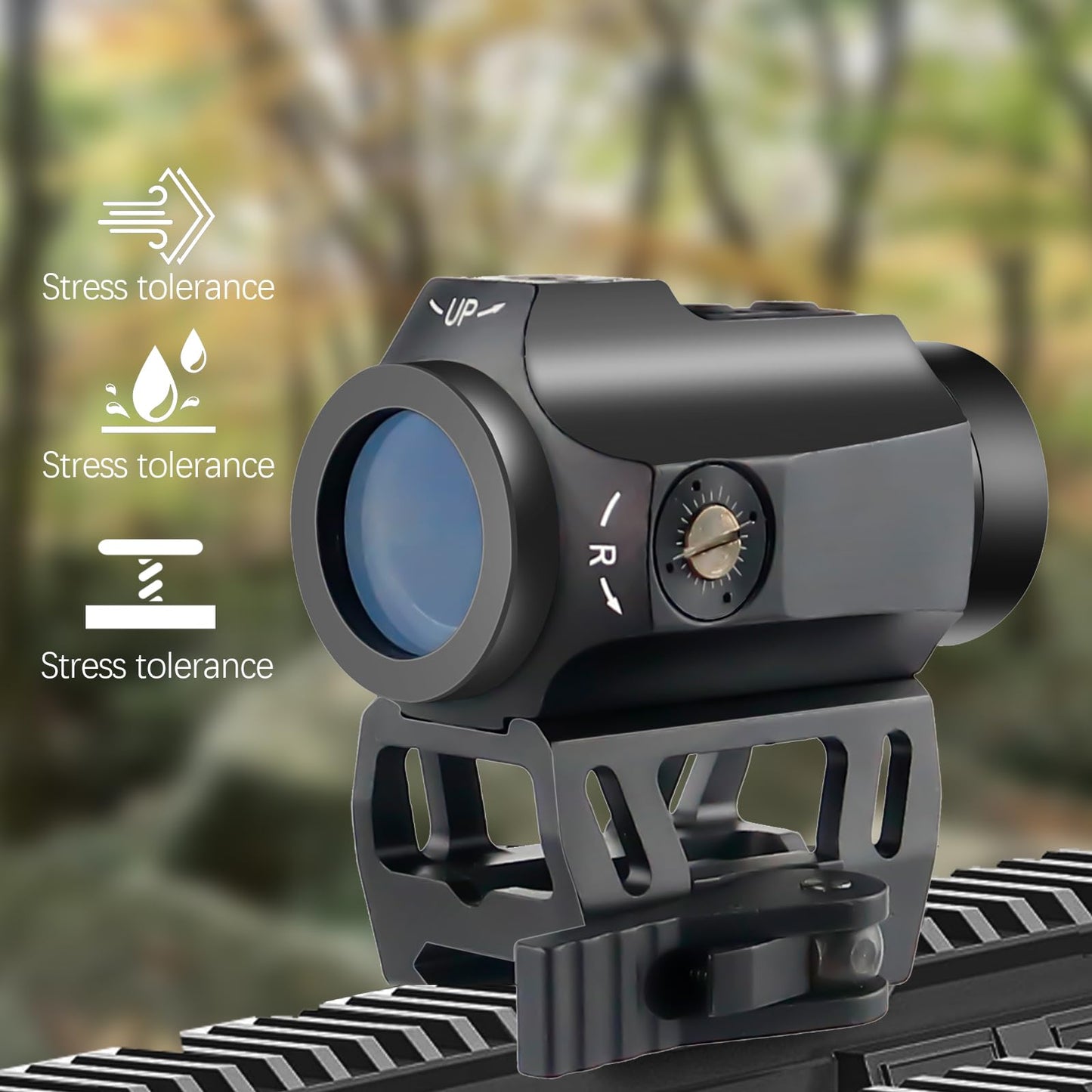 Red & Green Dot Sight, 1x25mm 2 MOA Compact Red & Green Dot Sight Waterproof & Shockproof & Fog-Proof Rifle Scope