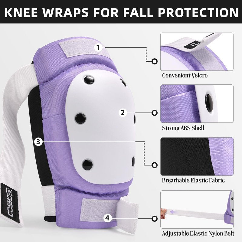 Knee Pads for Women/Men /Youth Skate Pads Adult Knee and Elbow Pads with Wrist Guards for Roller Skating, Skateboard, Skateboarding and Scooter