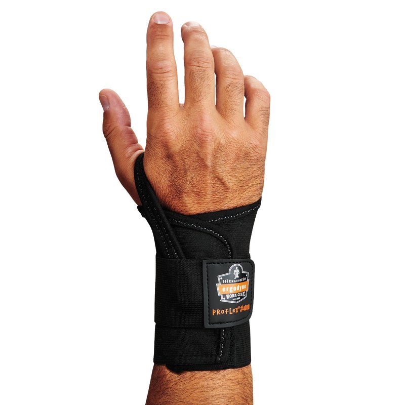 Ergodyne - 70004 ProFlex 4000 Single Strap Wrist Support, Black - Medium, Right Hand