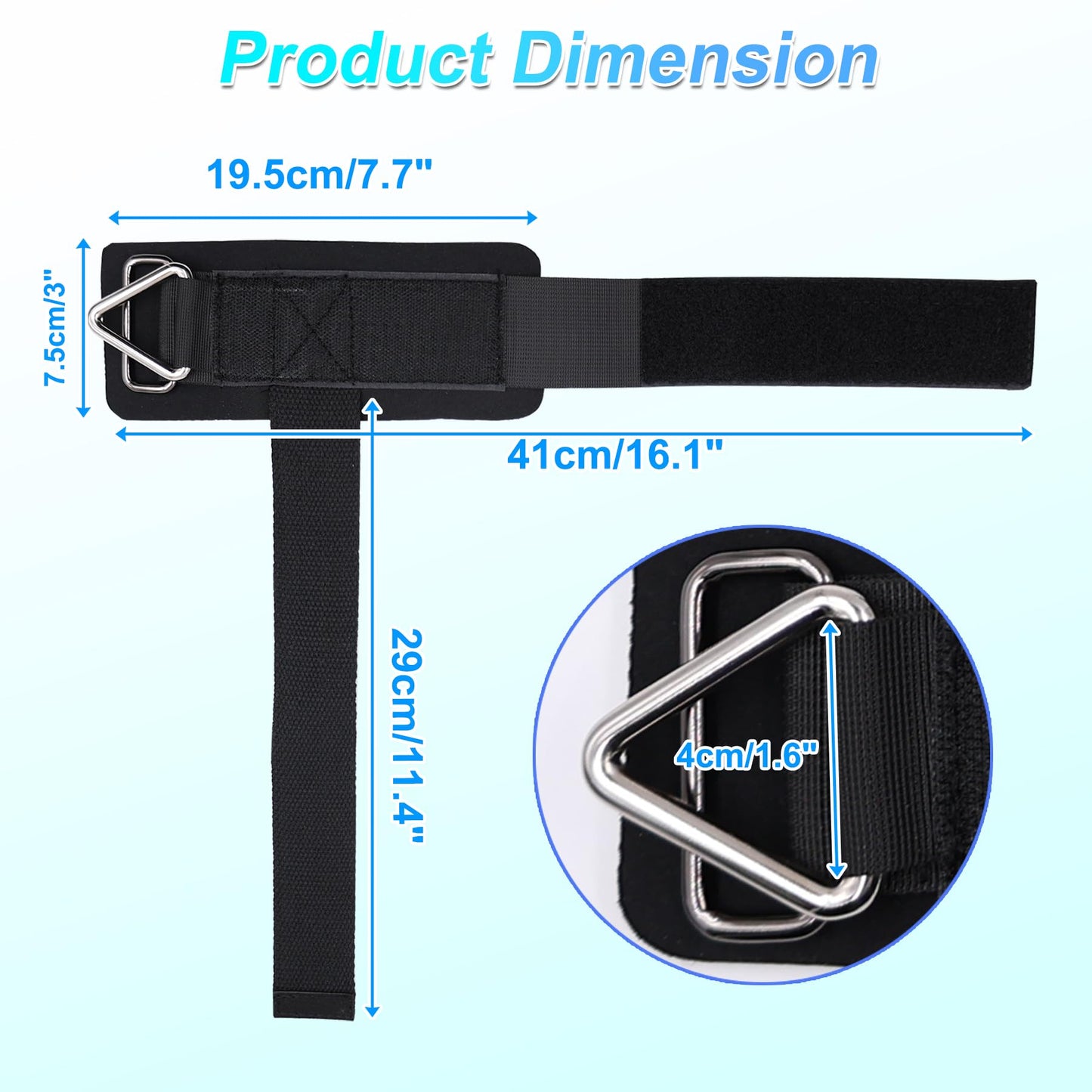 Adjustable Wrist Cuffs Weightlifting Straps with Ring,Premium Padded Straps for Cable Machine Workout, Strength Training for Weightlifting & Deadlifting