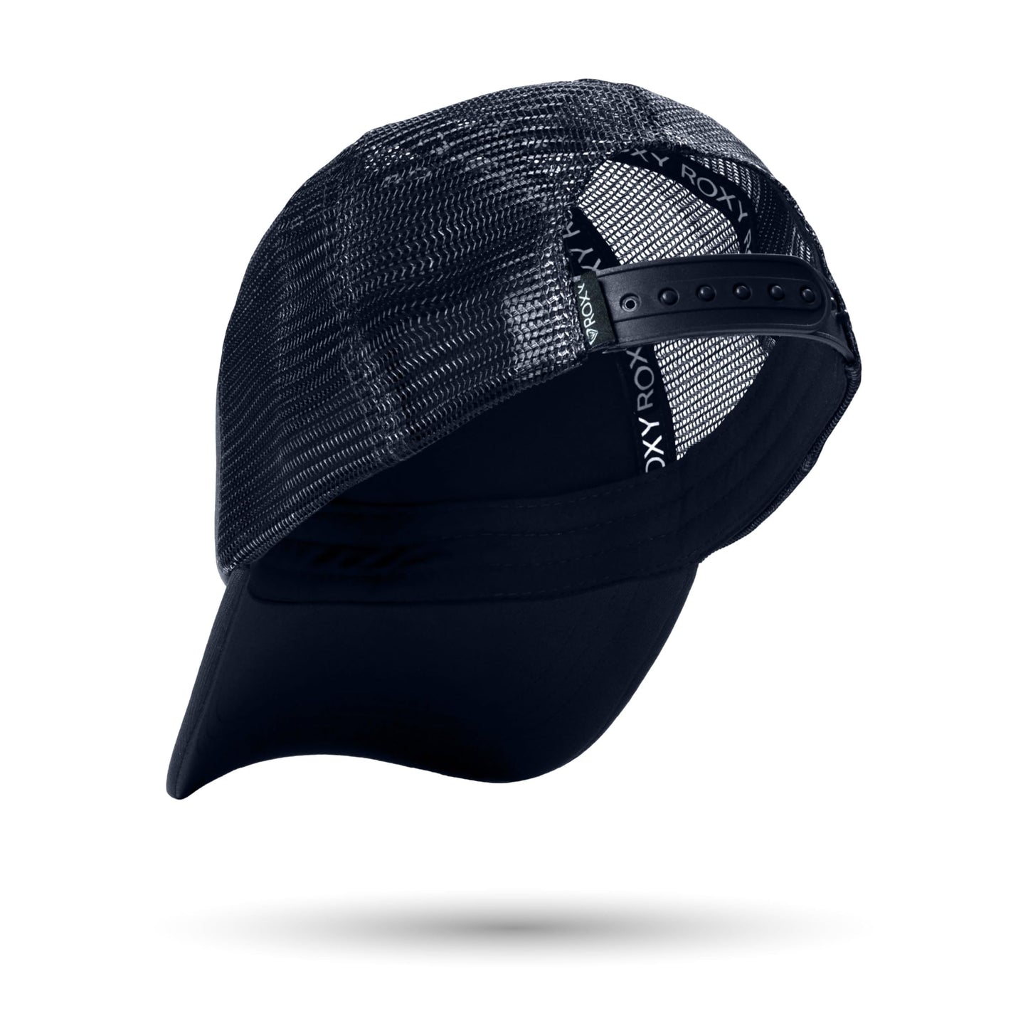Roxy Women's Finishline Trucker Hat – 100% Cotton Adjustable Summer Cap with Mesh Back, Lightweight and Breathable Festival or Beach Style for Travel and Outdoors, Mood Indigo/Silver