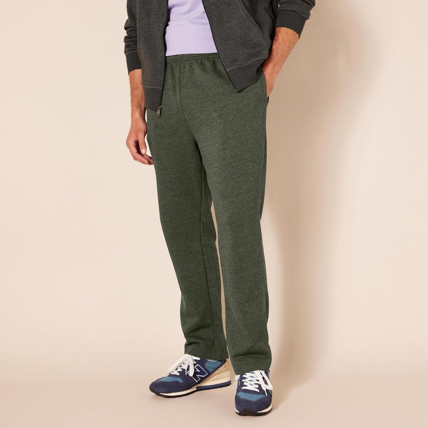 Men's Relaxed Straight Leg Fleece Sweatpants - Open Bottom | Big & Tall Sizes Available