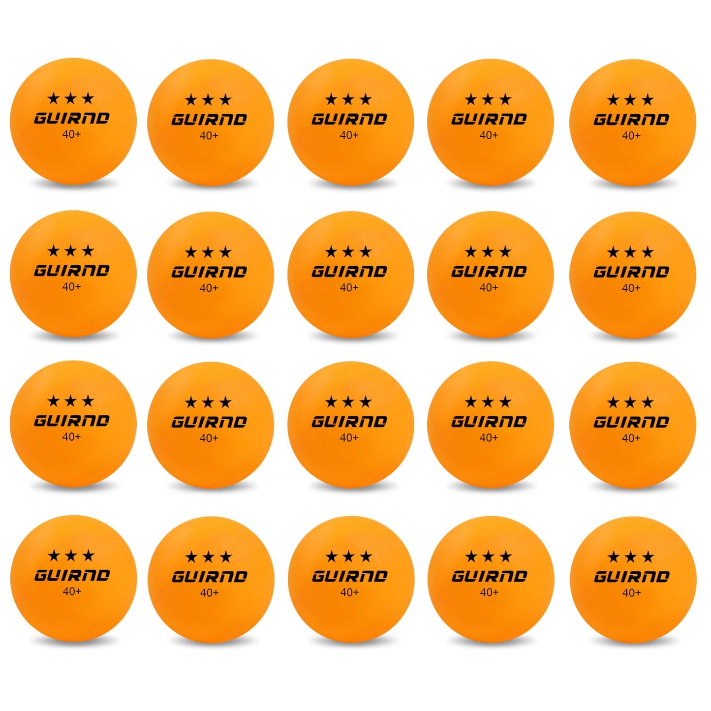Guirnd 20 Pack Ping Pong Balls, 3 Star Table Tennis Balls, 40+ Pong Ball Competition and Recreational Play, Abs Ping Pong Ball