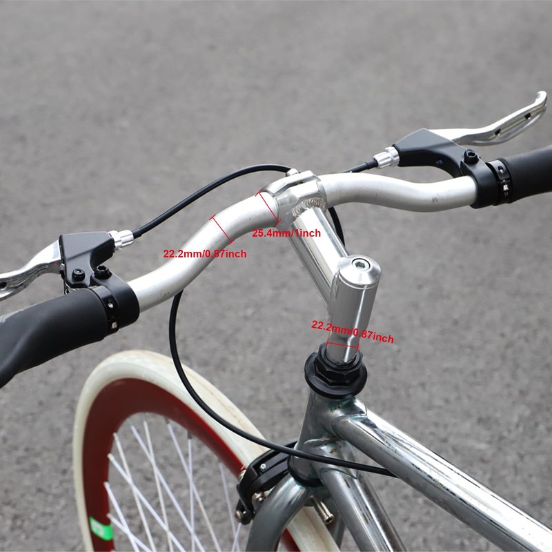 WEEROCK Bike Stem 25.4 * 22.2mm（1 * 0.87 Inch） Aluminum Alloy Gooseneck Shape Length 160mm(6.3 Inch) Bicycle Stem