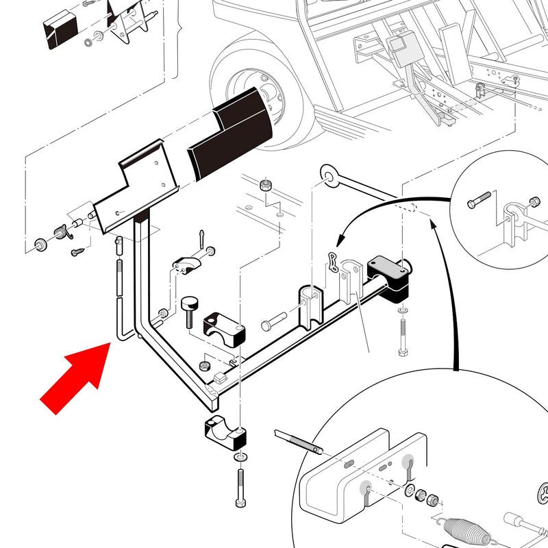 10L0L Golf Cart Aluminum Park Brake Latch Kit Incl.Park Brake Rod and Pawl.fit for Club Car DS & Carryall G&E 1995-up,OEM# 101187702, 1017322, 101985-01,1011877-02