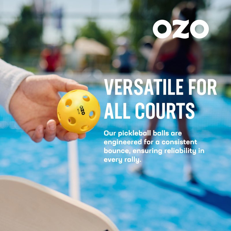 OZO Pickleball - Set of 36 Indoor Balls, 26 Holes, Injection Mould
