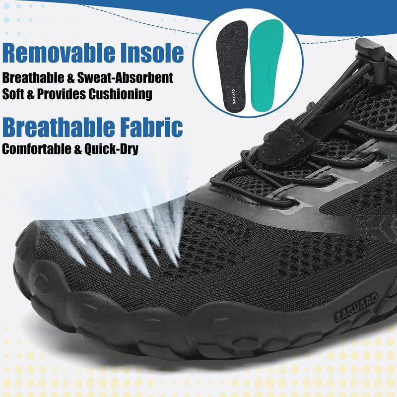 SAGUARO Barefoot Shoes Women Wide Toe Box Trail Running Shoe Womens for Walking Gym Training Sneakers Size 8 Women/6 Men