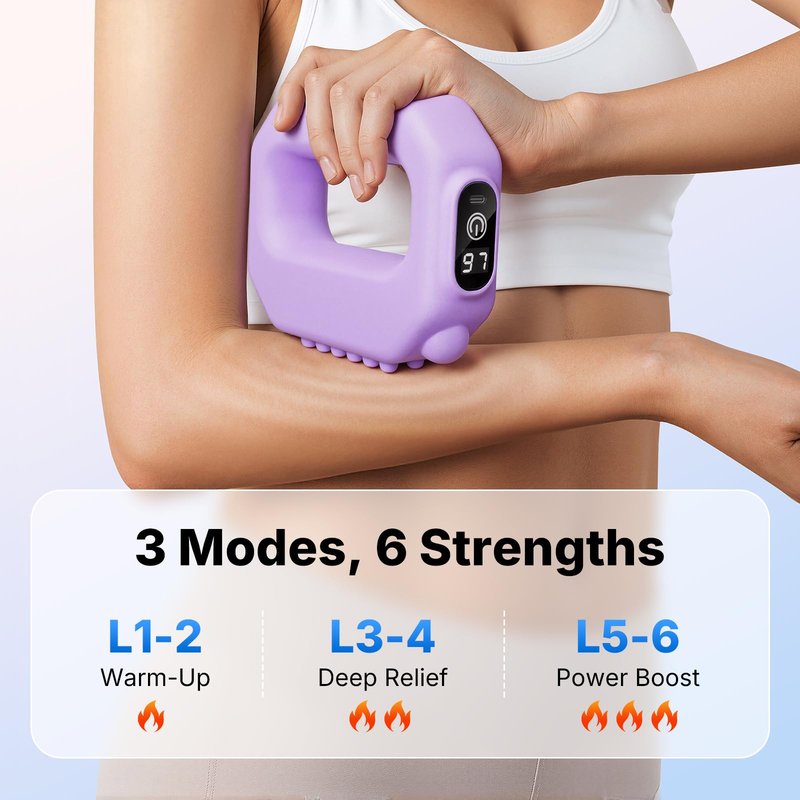 MERACH Vibration Plate for Lymphatic Drainage, Whole Body Workout Equipment for Women, Vibration Plate with Adjustable Strap, 6-Level Vibration to Sculpt & Tone Abs, Thighs & Arms,Weight Loss (Purple)