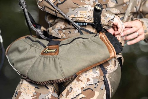 Hunter Safety System Saddle Muff: Essential Cold Weather Gear for Hunting or Fishing - Polar Fleece Hand Warmer with J-Hooks & Storage Pockets - Top Hunting Accessories for Comfort & Protection