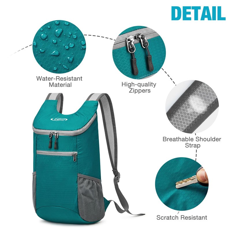 G4Free Lightweight Packable Hiking Backpack for Men Women Small Hiking Daypacks Foldable Shoulder Pack Casual Outdoor Bag 11L