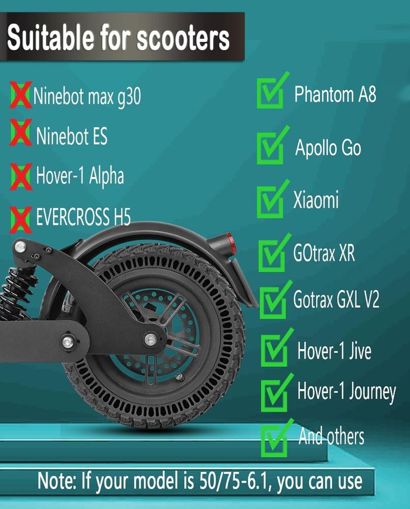 GYL 9 Inch Scooter Tire, 9x2.25 Off-road tyre, Replacement for All 8.5 inch 50/75-6.1 Original Tire Fit for Gotrax GXL V2 XR/Apex XL/G3 Plus, Hiboy S2, Xiaomi M365/Pro 2, Solid Tubeless