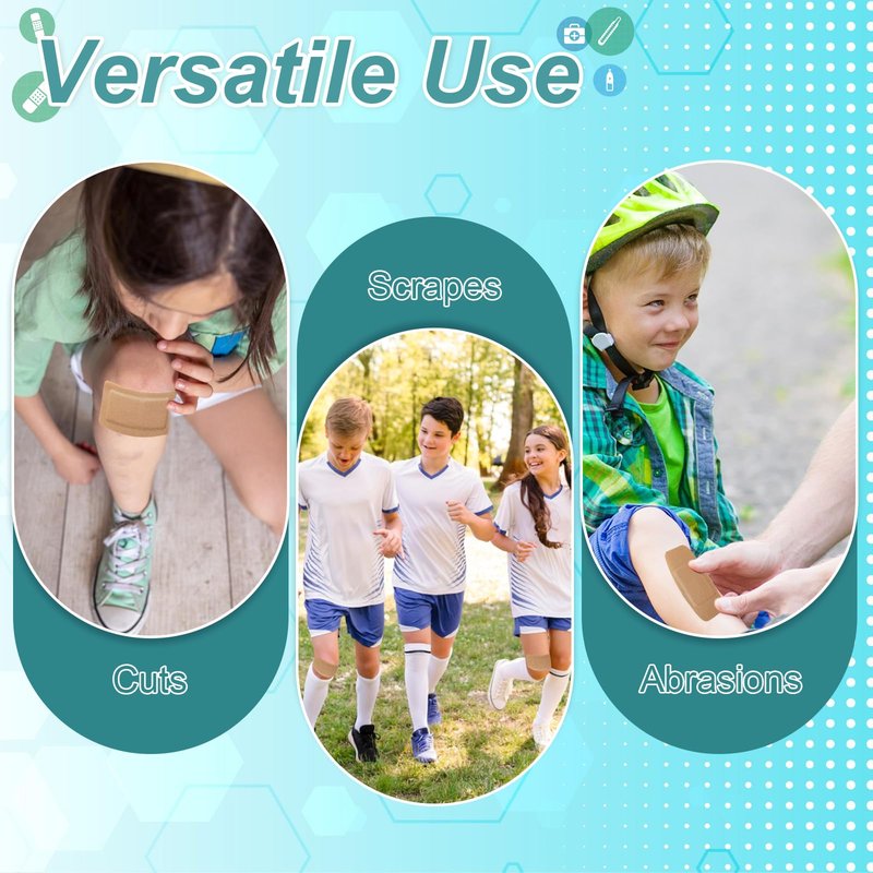 30 Pcs Extra Large Adhesive Bandages 6" x 3" and 5" x 3", Large Adhesive Bandage with Non-Stick Pads, Breathable Fabric Large Bandages for Wound Care, Latex-Free, Individually Wrapped (5*3in+6*3in)