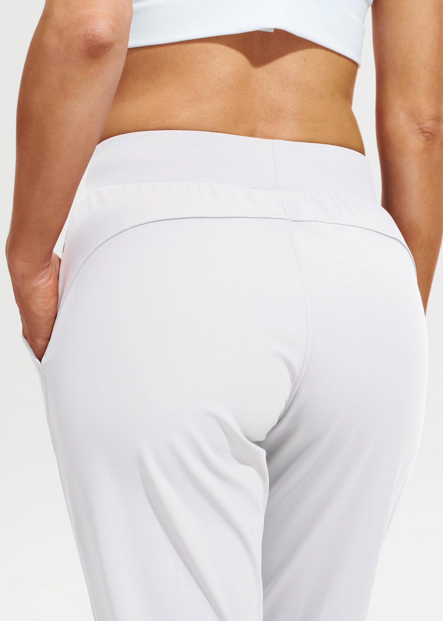 Libin Joggers for Women Yoga Sweatpants Athletic Dance Workout Leggings Tapered Lounge Casual Teacher Pants for Running Cloths, White M
