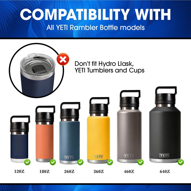 Chug Replacement Lid Cap, Compatible with YETI Rambler Bottle Fits for 18oz/26oz/36oz/64oz
