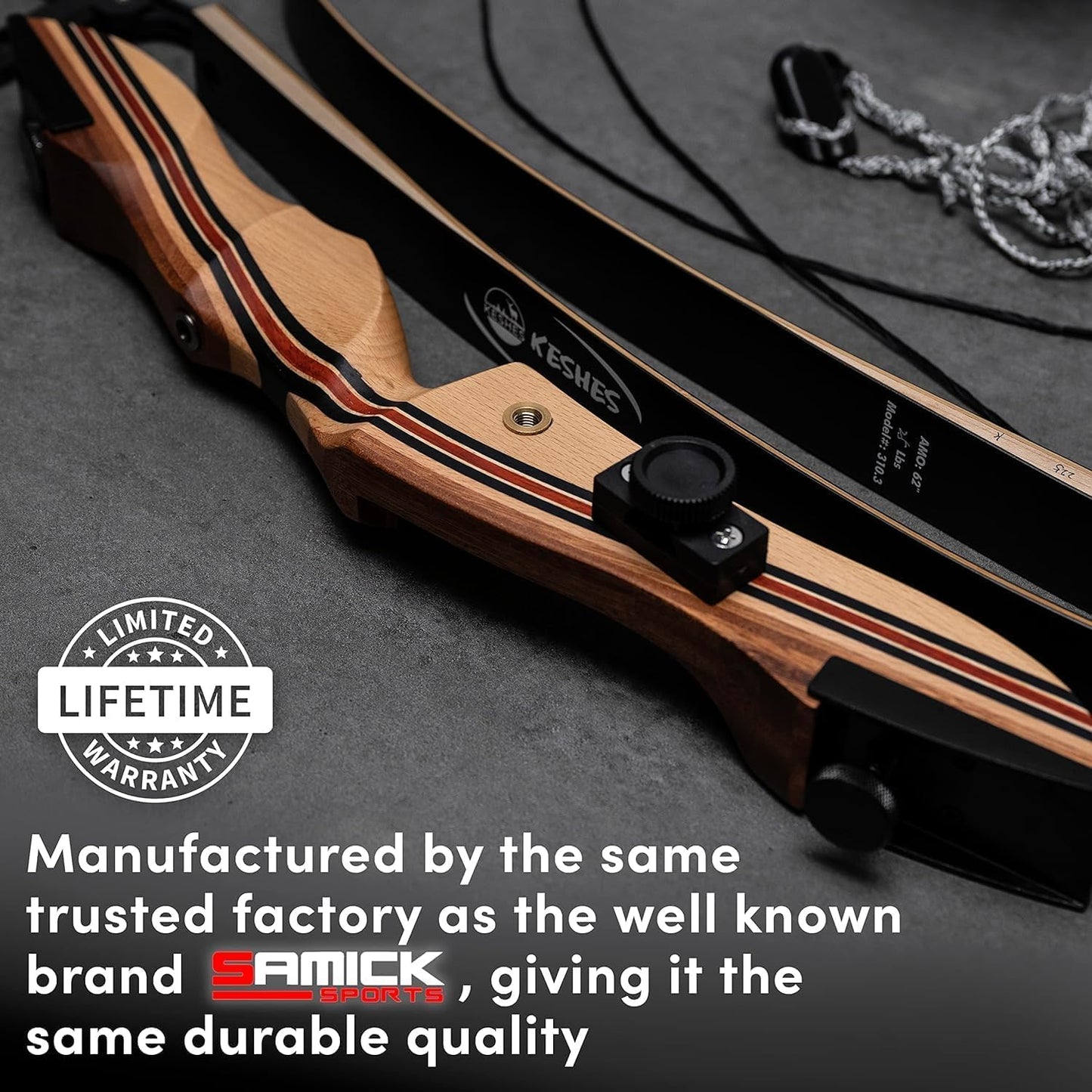 KESHES Takedown Recurve Bow and Arrow Set for Adults & Teens 62" - 15-60lb Draw Weight, Right & Left Handed Bows - Archery Set with Bowstring, Arrow Rest, Stringer Tool, and Bow Sight - 30 Left Hand