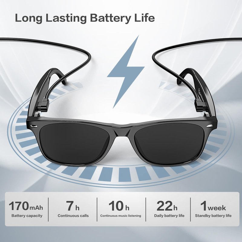 EarlySincere AI Bluetooth Smart Glasses Charging Cable, Length 62cm, Double-Ended Charging Cable, Suitable for AI Smart Glasses