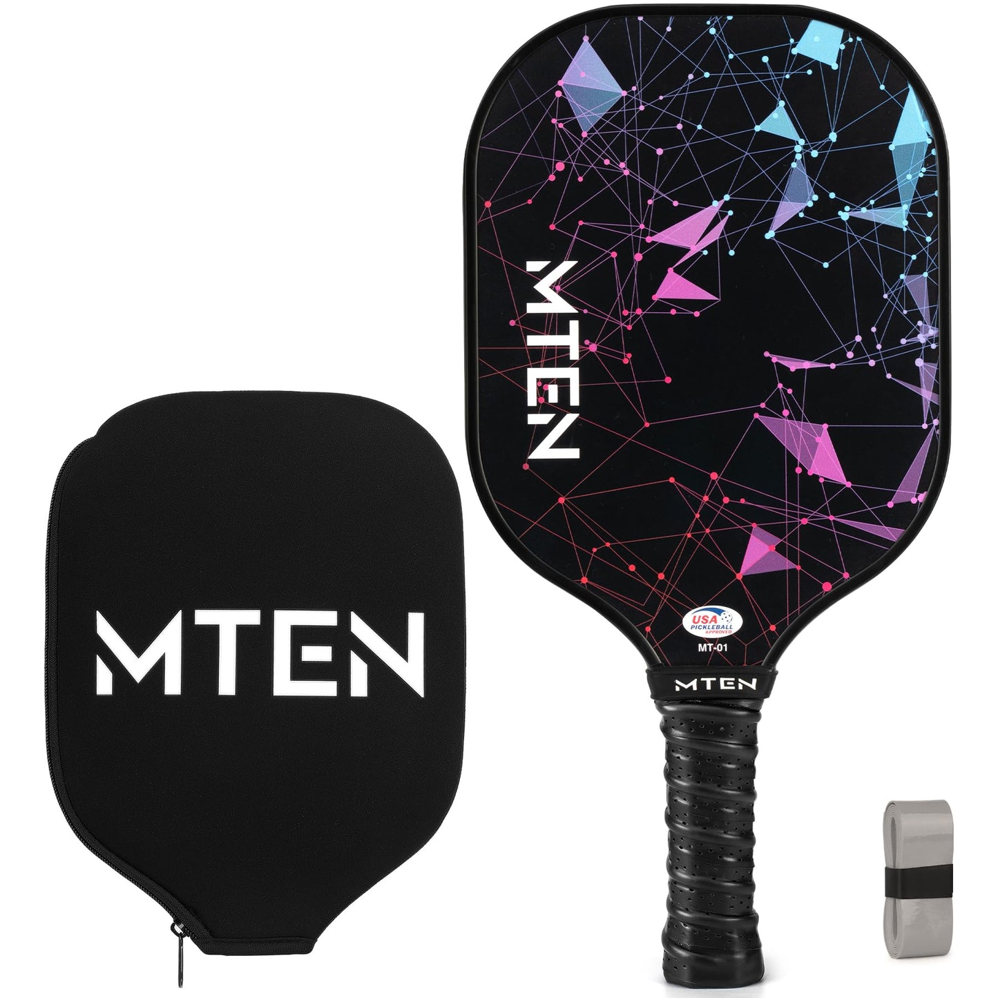 MTEN Pickleball Paddle, USAPA Approved with Protective Cover