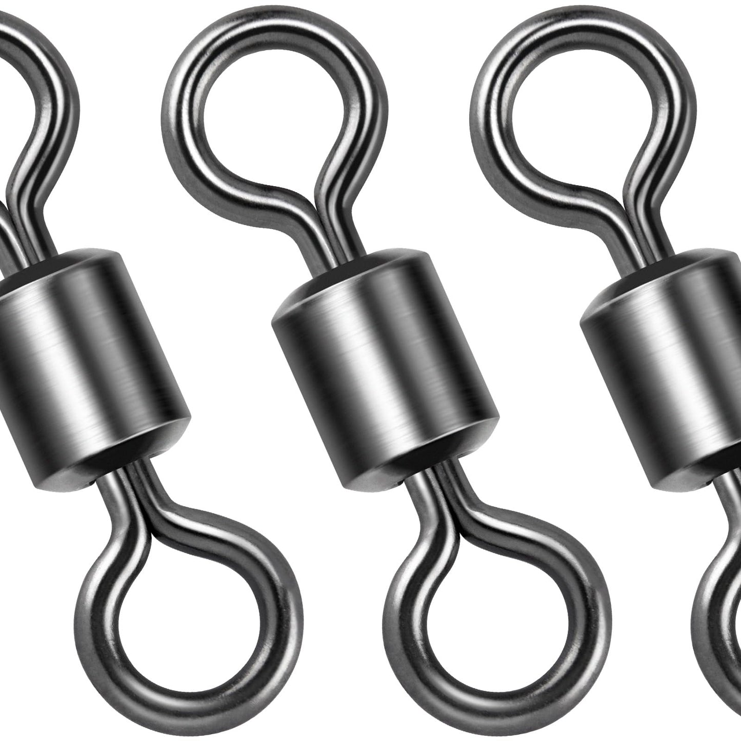 Dr.Fish Barrel Fishing Swivels, Available from #12-#12/0, Stainless Swivels Fishing Tackle Saltwater, Freshwater, Leader/Line/Lure Connector #5 71LB