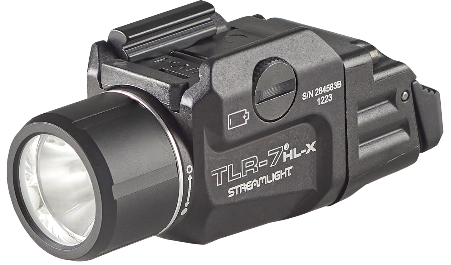 Streamlight 69458 TLR-7 HL-X USB 1000-Lumen 22000-Candela Rechargeable Rail Mounted Weapon Light with Interchangeable High & Low Switches and Key Kit, Black