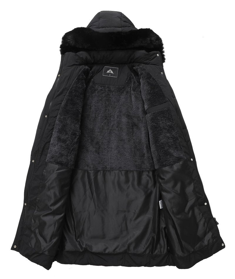 GOLDLADIES Women's Winter Coat Long Waterproof Parka - Warm Snow Jacket for Women, Windproof Winter Jacket with Hood, Heavy Duty Cold Weather Outerwear
