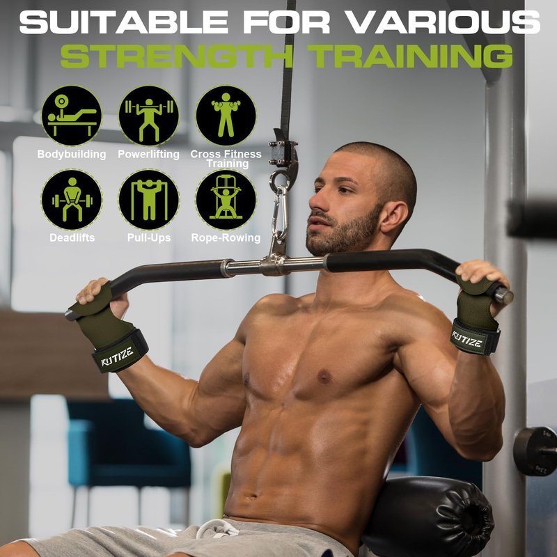 Weight Lifting Wrist Wraps - Adjustable Neoprene Padded Straps for Powerlifting, Deadlifts & Pull-Ups | Unisex Gym Training Gear