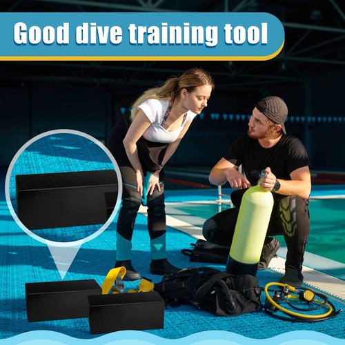10 Lbs Diving Brick Swimming Pool Dive Brick Rubber Diving Brick Safety Water Brick Diving Weight for Strength and Rescue Training Lifesaver Equipment Summer Swimming Pool Safety Accessories (2 Pcs)