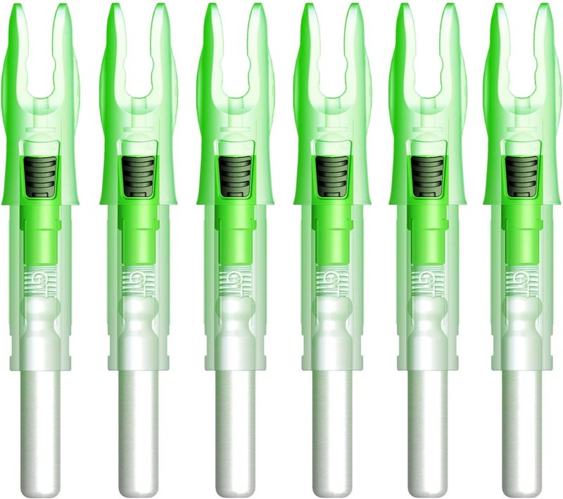 CosiComu GT Lighted Arrow Nocks - LED Knocks with ON/OFF Switch | .246" Diameter | 6-Pack for Hunting