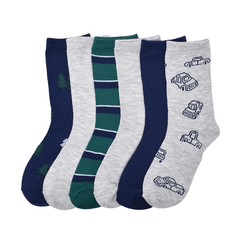 GAP Boys' Original Truck Crew Socks, 6-Pack Kids Socks, Soft & Stretchy, Comfortable
