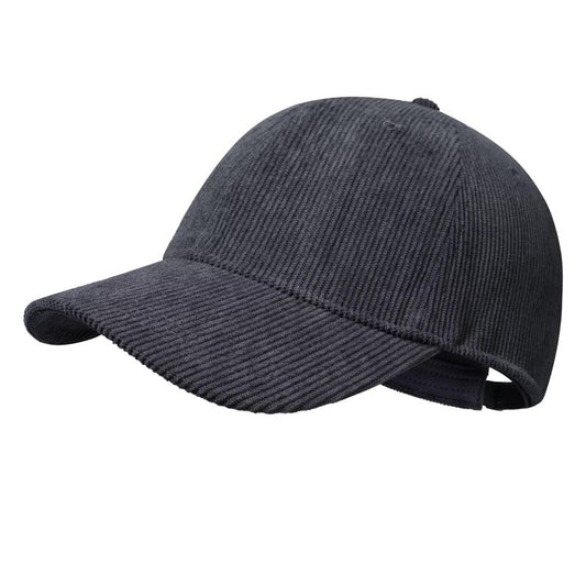 GADIEMKENSD Classic Corduroy Hat for Men Women Baseball Cap with Adjustable Straps Vintage Trucker Dad Hat Unstructured Soft Ball Cap for Golf Sports Running Dark Grey